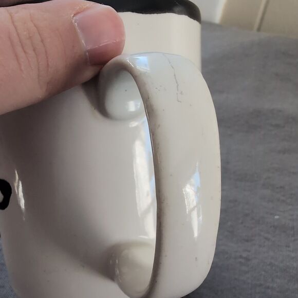 Vintage Just Mugs Black White Dog Flower Coffee Mug England - Picture 6 of 8